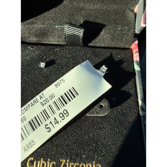 Sterling Silver Cubic Zirconia Stud Earrings Small Boxed Womens - Picture 7 of 7